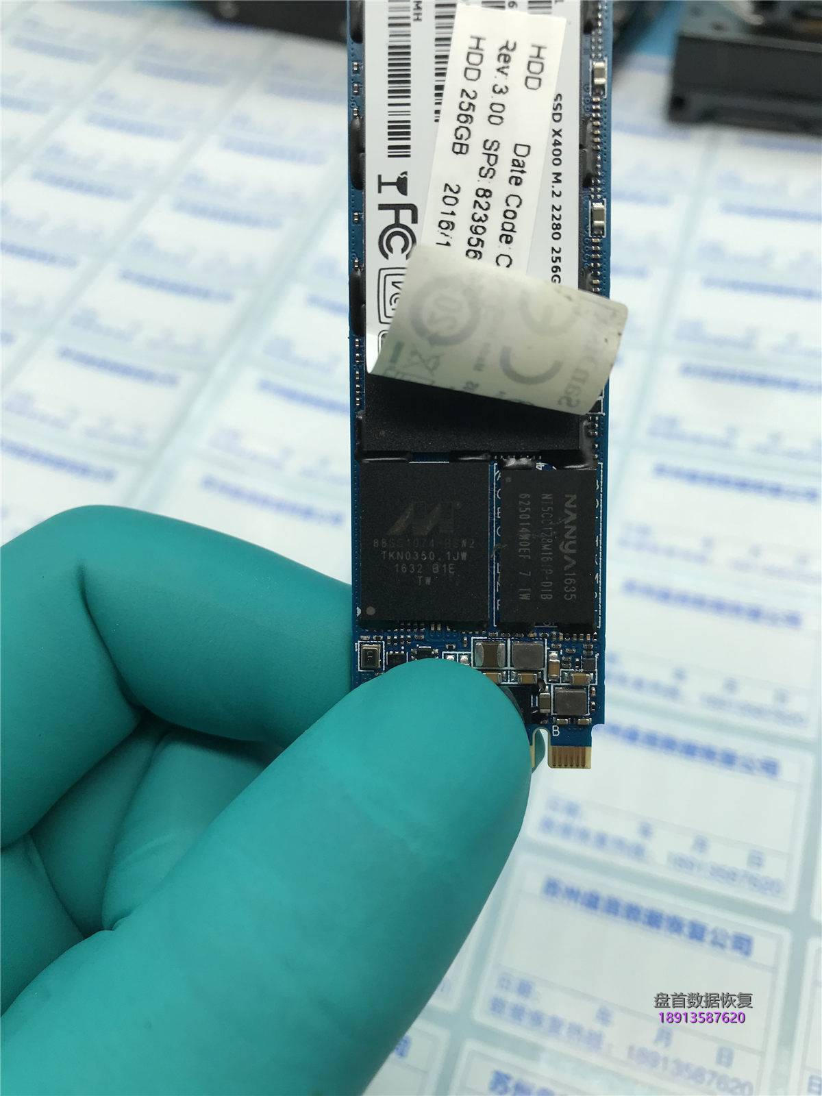SanDisk X400 SD8SN8U固态硬盘损坏导致无法输入Bitlocker密码进行解密数据恢复成功