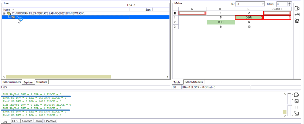 使用PC-3000 Data Extractor RAID Edition版恢复RAID5其中有1个盘彻底损坏