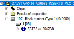 PС3000 Flash AU6989和AU6998的XORed inserts
