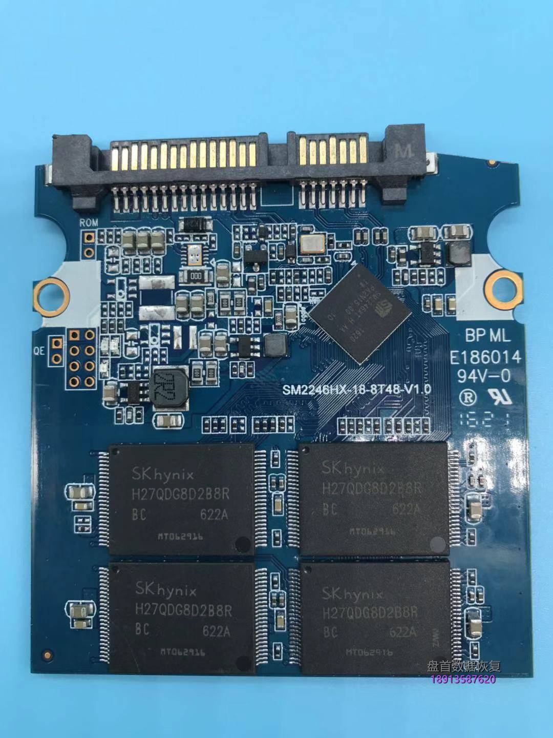 SM2246XT芯片德乐120G固态硬盘掉盘无法识别不读盘数据恢复成功