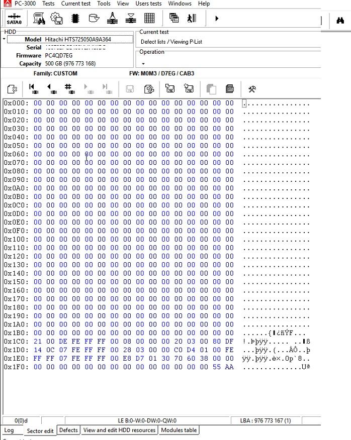 日立IBM ARM硬盘编译器损坏后的数据恢复