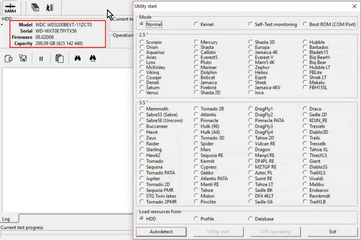 PC-3000 for HDD WD Marvell硬盘系列从SA重建ROM镜像数据与内部ROM数据