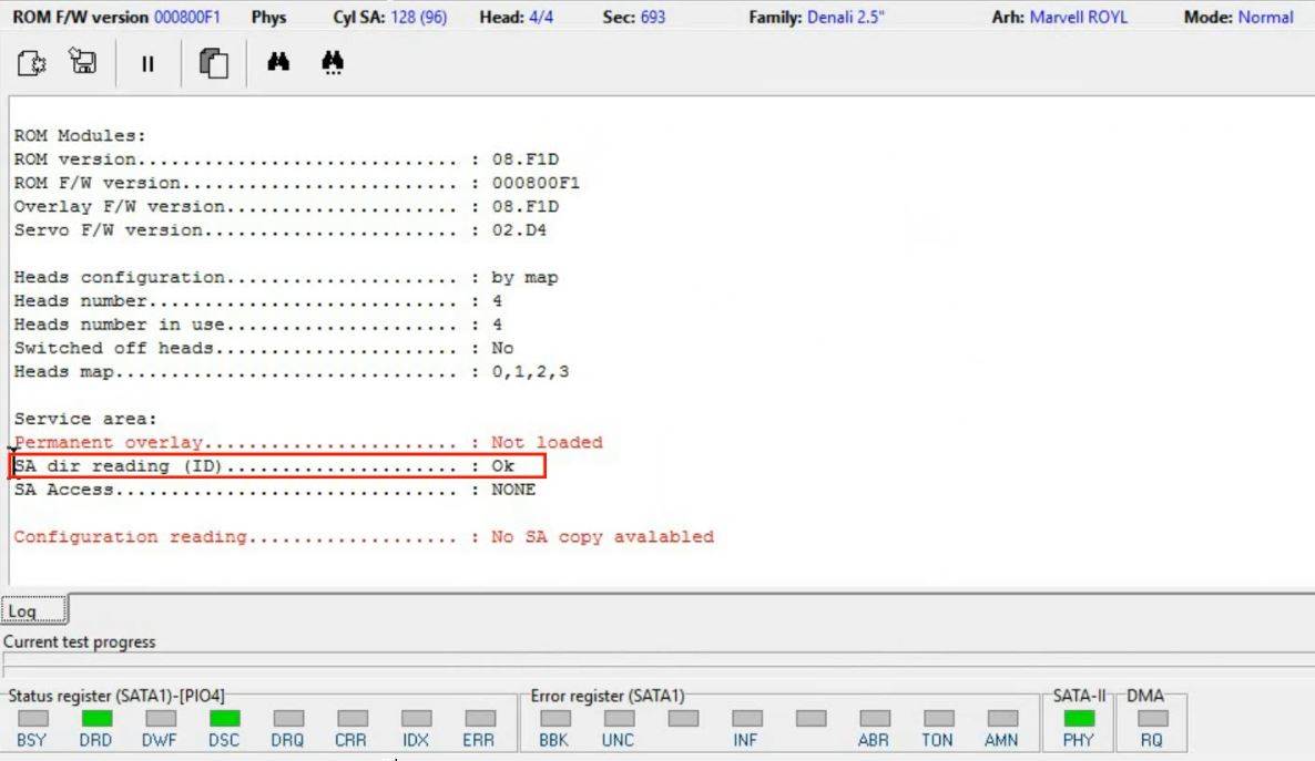 PC-3000 for HDD WD Marvell硬盘系列从SA重建ROM镜像数据与内部ROM数据