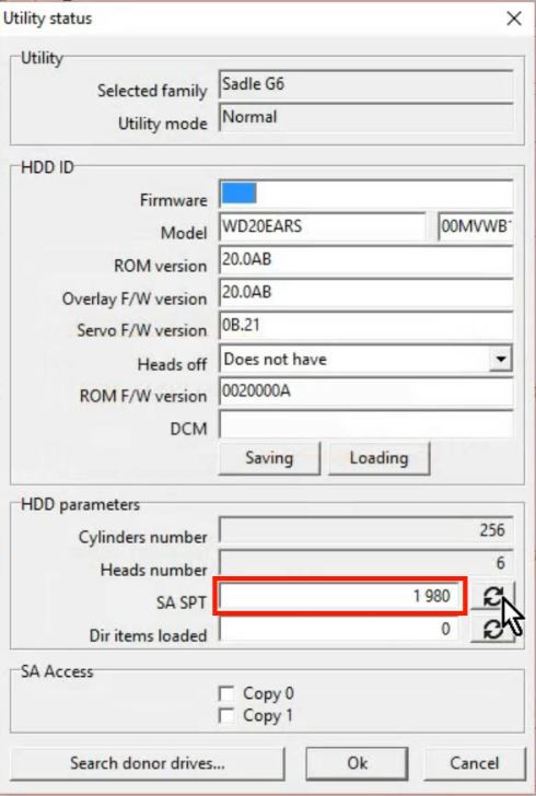 PC-3000 for HDD利用外部ROM对WD Marvell系列硬盘的SA区数据建立ROM镜像