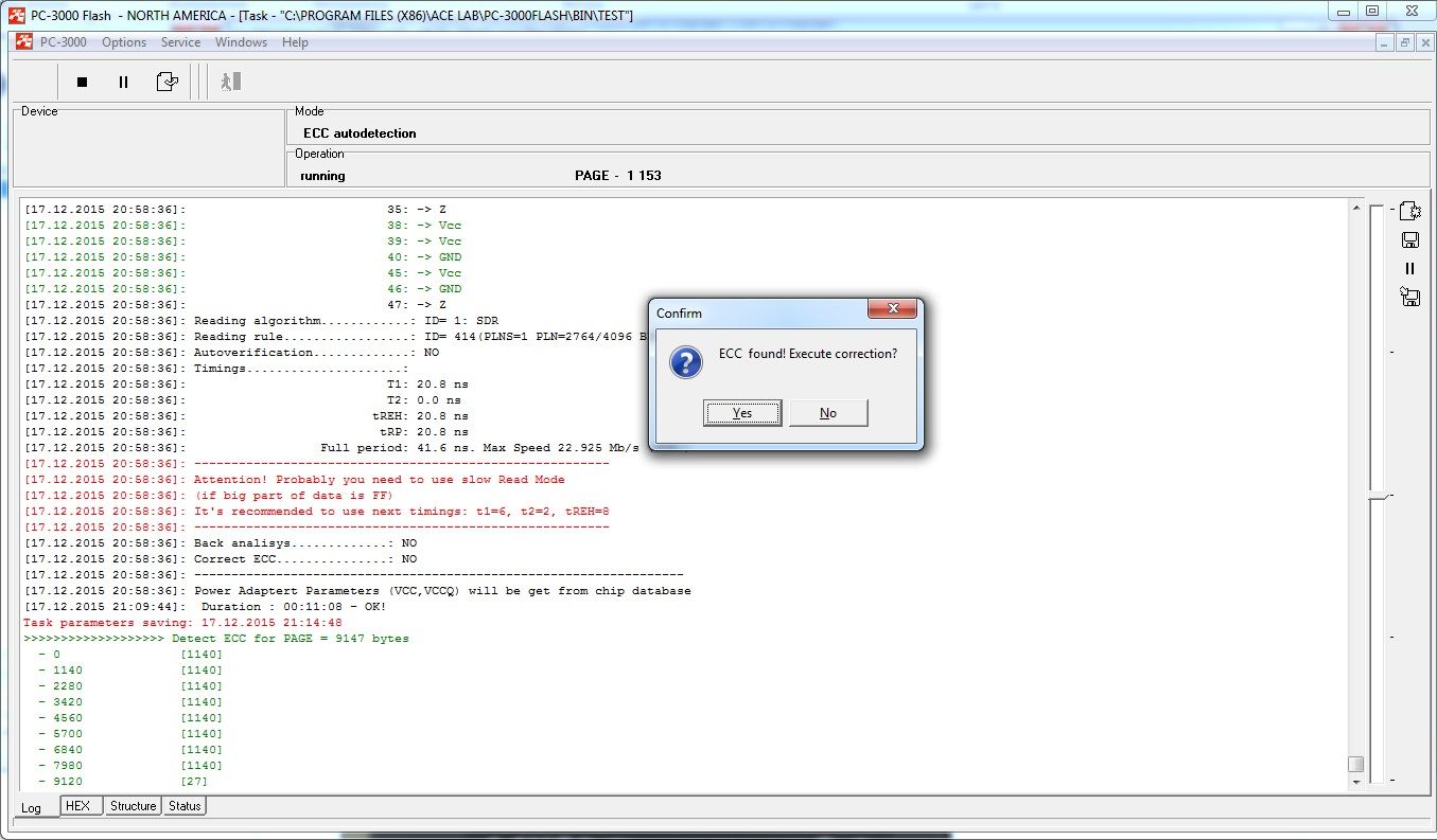 PC-3000 Flash数据校正方法 Readout