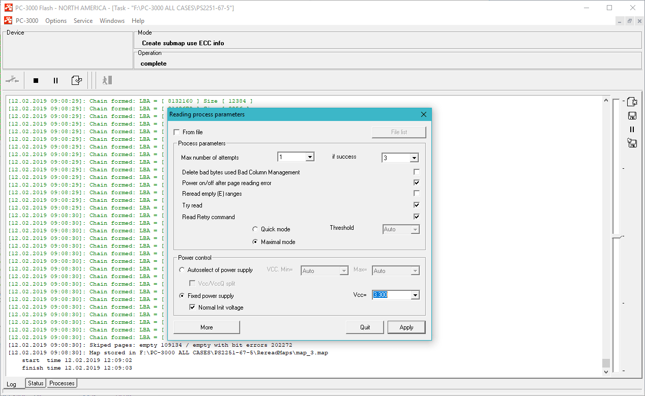 PC3000 FLASH重读MAP生成器工具 如何在ECC校正和读出过程中节省时间