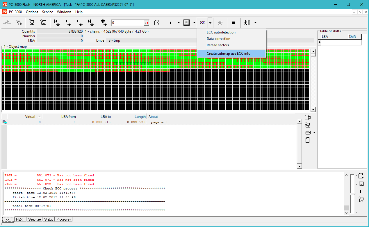 PC3000 FLASH重读MAP生成器工具 如何在ECC校正和读出过程中节省时间