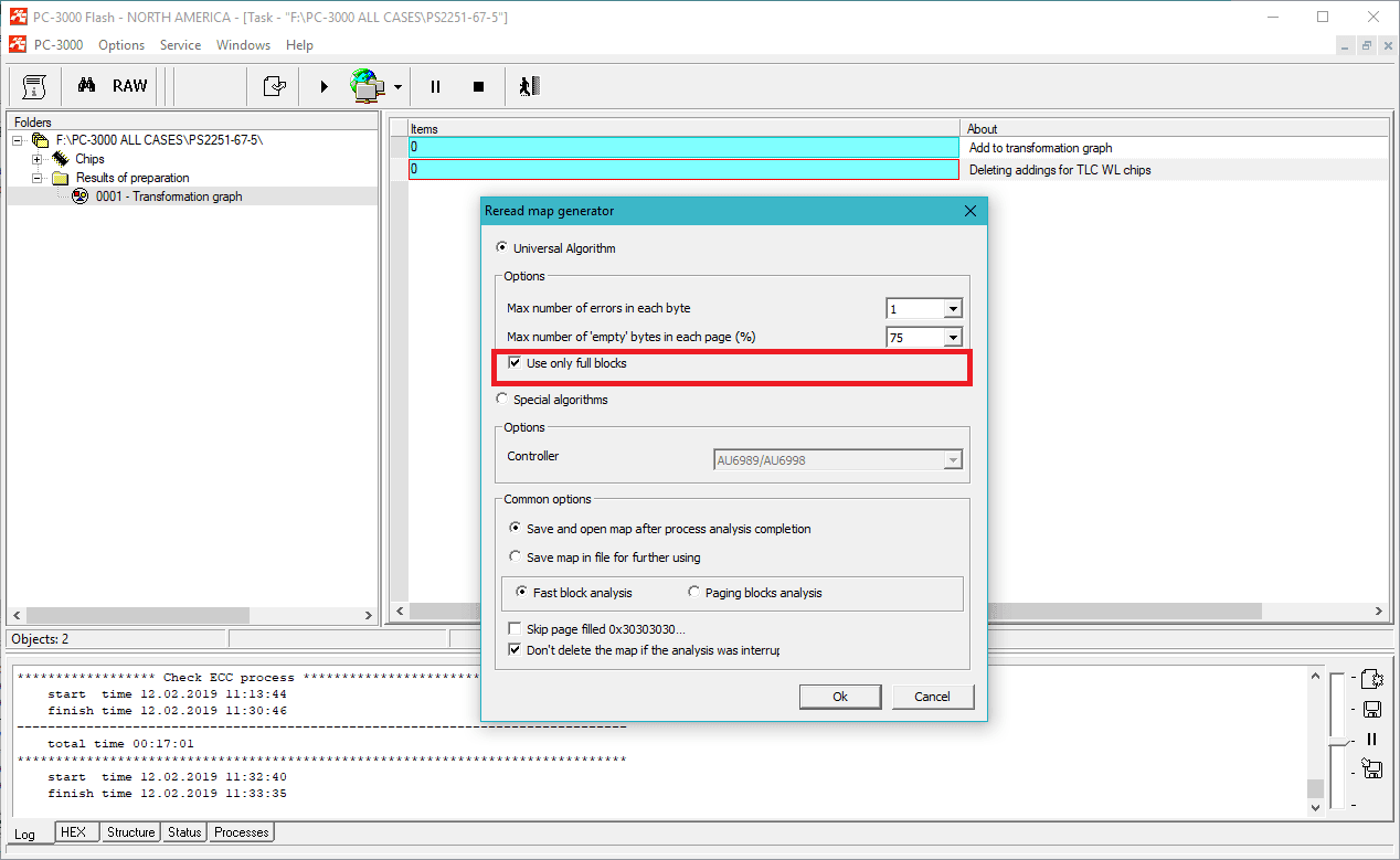 PC3000 FLASH重读MAP生成器工具 如何在ECC校正和读出过程中节省时间