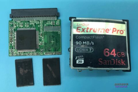 SANDISK闪迪CF卡64G相机里和电脑里均无法识别无法读取SM2232T主控芯片级数据恢复成功