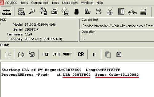 PC3000 HDD Seagate F3系列手工恢复编译器进行数据恢复