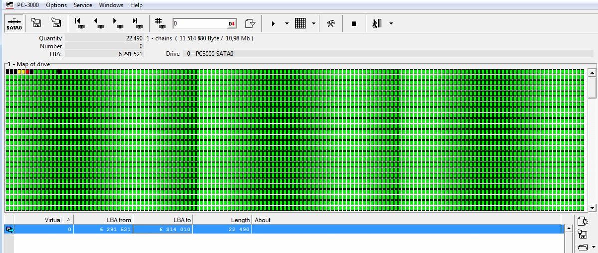 PC3000 for HDD 如何处理MFT表损坏