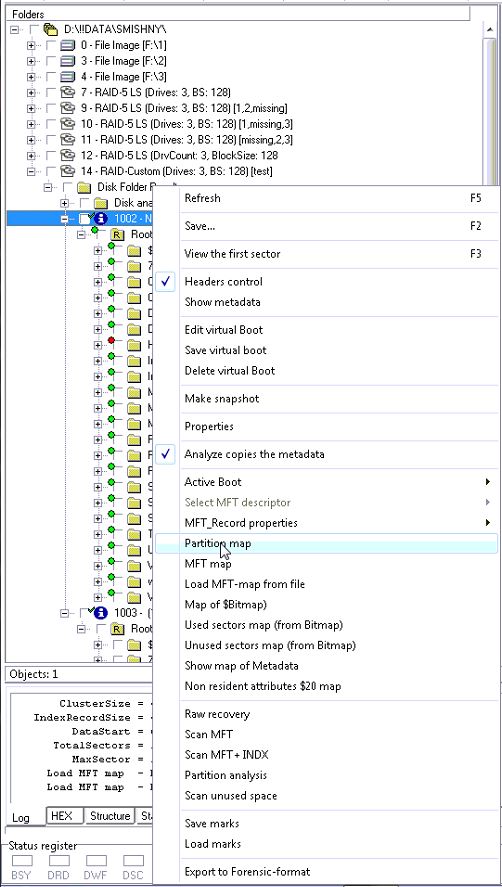 使用PC-3000 Data Extractor恢复丢失的引导重建NTFS分区