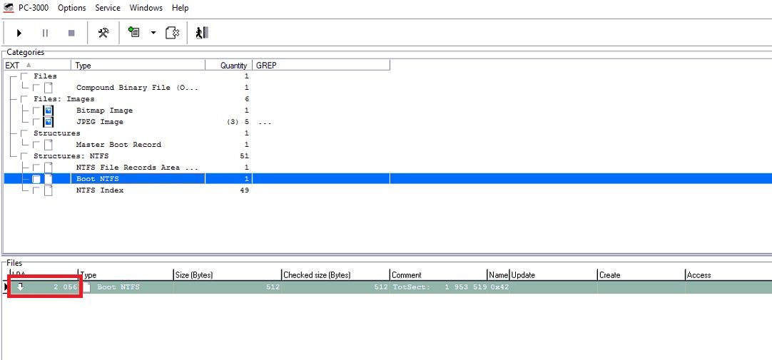 PC3000 Data Extractor恢复的数据产生了偏移