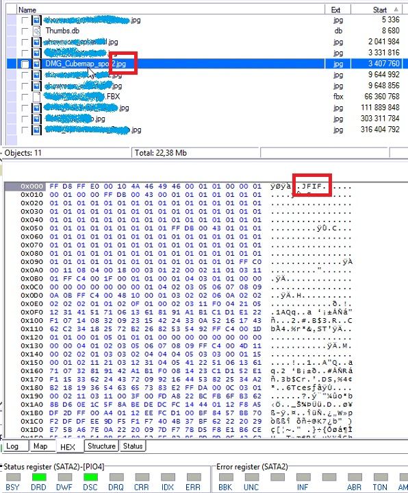 PC3000 Data Extractor恢复的数据产生了偏移