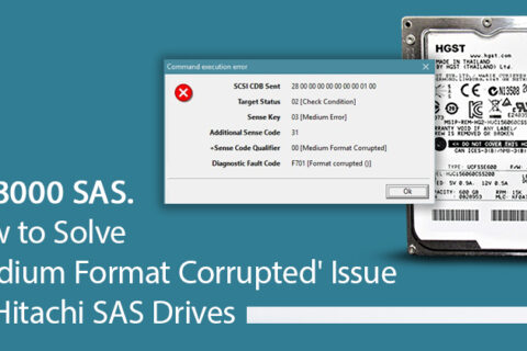 PC-3000 SAS如何解决日立SAS硬盘介质（Sense code is 00[Medium Format Corrupted]）格式损坏的问题