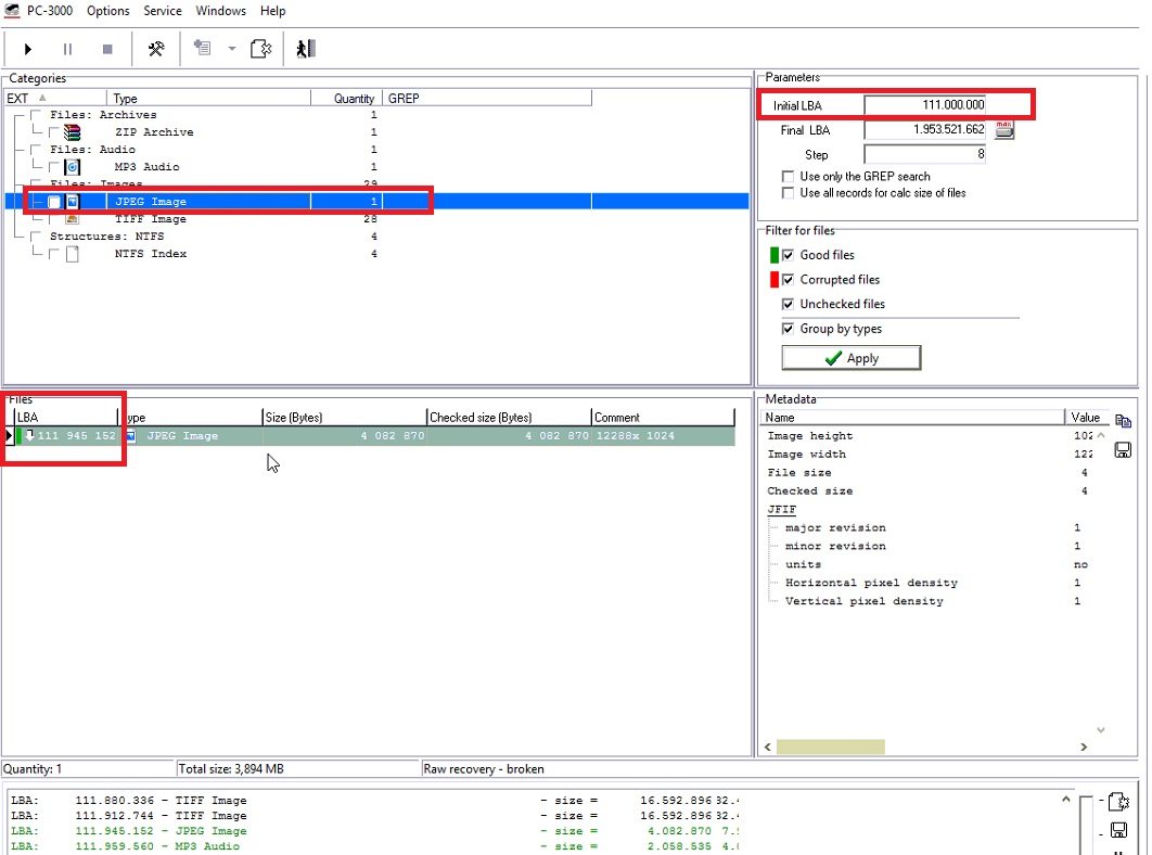 PC3000 Data Extractor恢复的数据产生了偏移