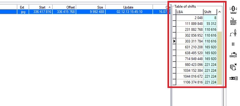 PC3000 Data Extractor恢复的数据产生了偏移