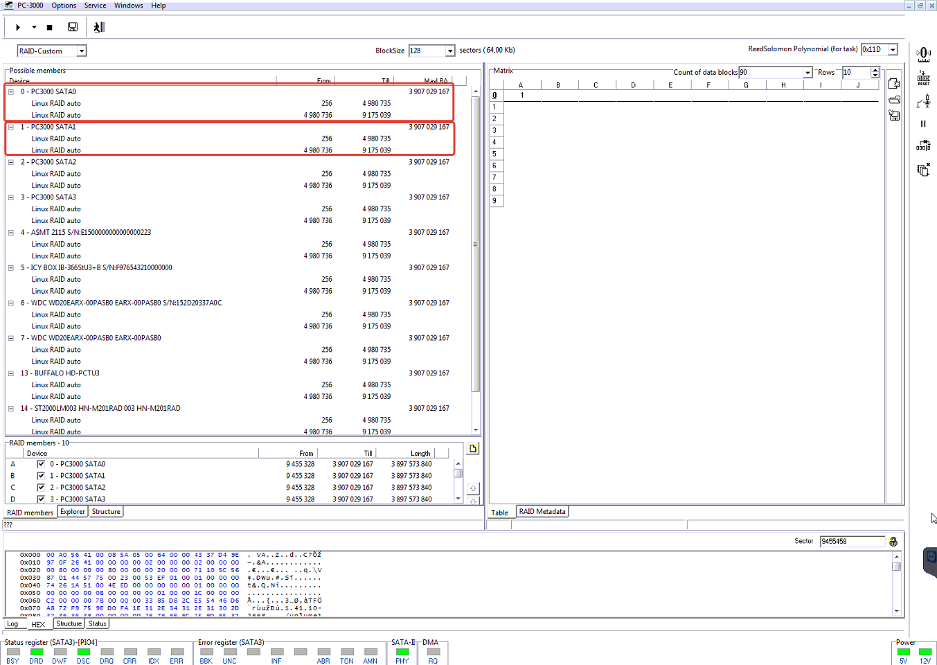 PC-3000 Data Extractor RAID Edition案例研究,从典型的Linux RAID中恢复数据