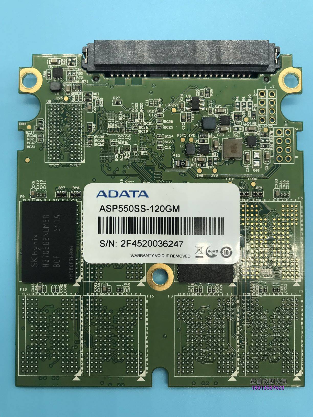 SM2256K主控突然掉盘无法读取修复成功威刚ADATA SP550 120G固态硬盘数据恢复