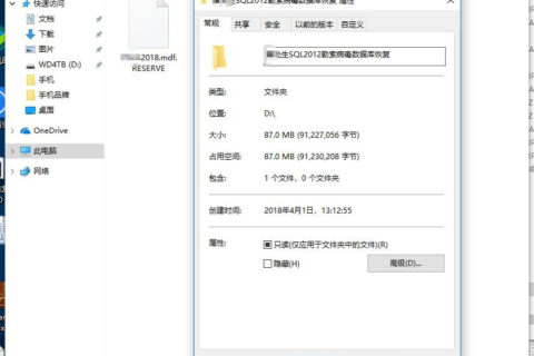 成功恢复某医院的后缀名为ESERVE的勒索病毒加密MS SQL2012数据库