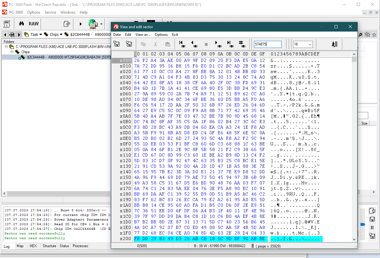 PC3000 Flash 8.2.x版本升级后将不支持的芯片 ID 添加到软件中