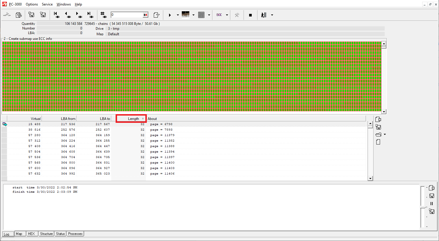 PC-3000 FLASH闪迪 200GB mSD 恢复