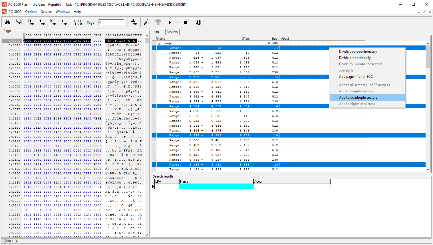 PC-3000 FLASH闪迪 200GB mSD 恢复