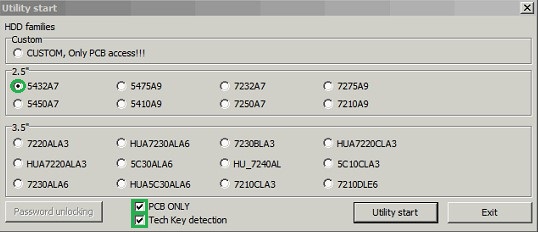 PC3000 for HDD日立Hitachi ELSIL HCC硬盘解锁