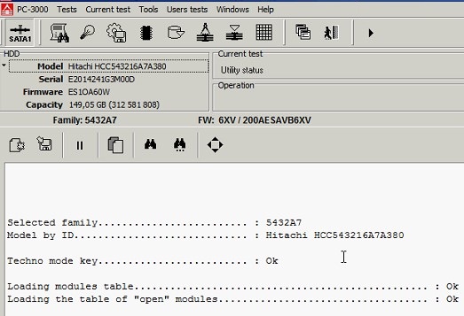 PC3000 for HDD日立Hitachi ELSIL HCC硬盘解锁