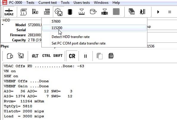 PC3000 for HDD Samsung三星硬盘初始化，头部地图在RAM中发生变化