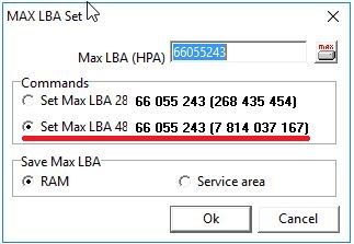硬盘容量显示不正确如何使用PC-3000 for HDD. Seagate F3设置最大LBA地址值