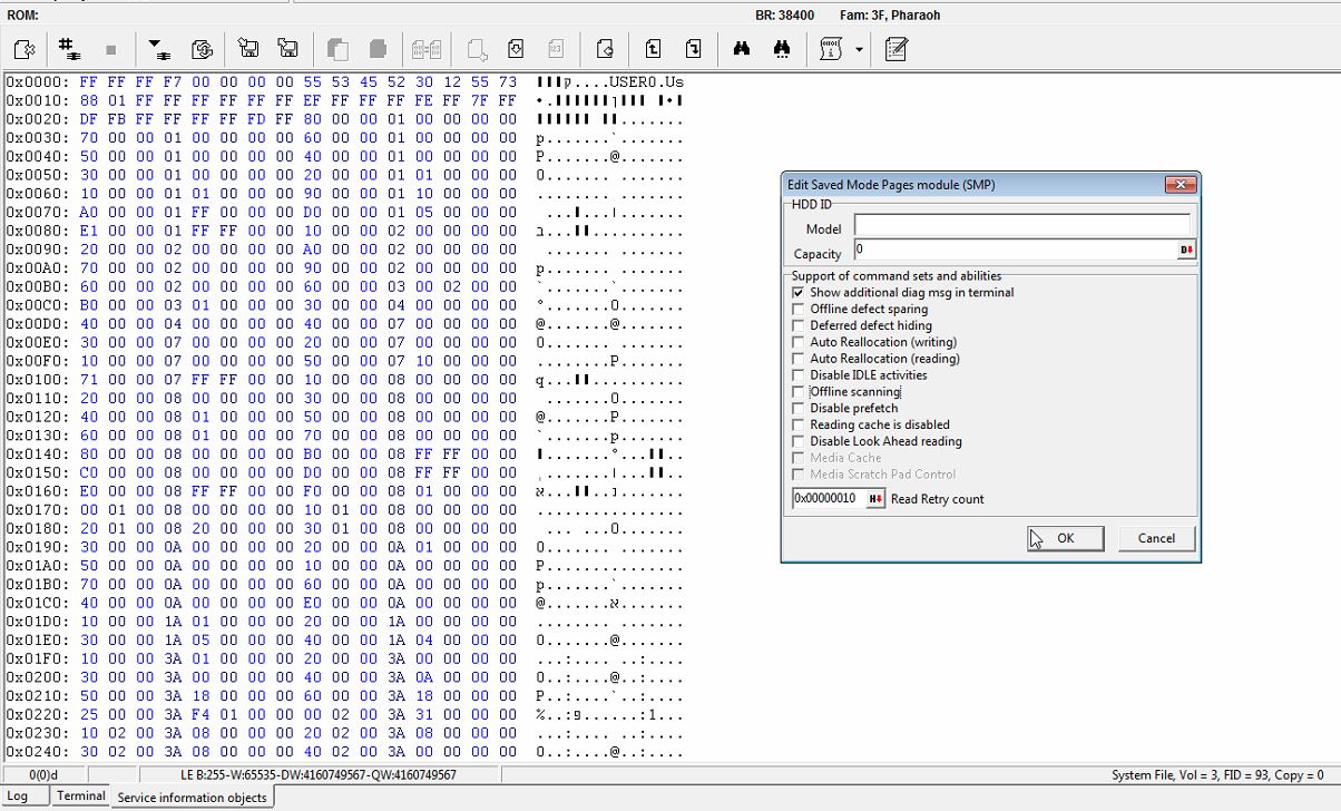 PC3000 for HDD 修复Seagate F3系列硬盘的“Init SMART Fail”错误