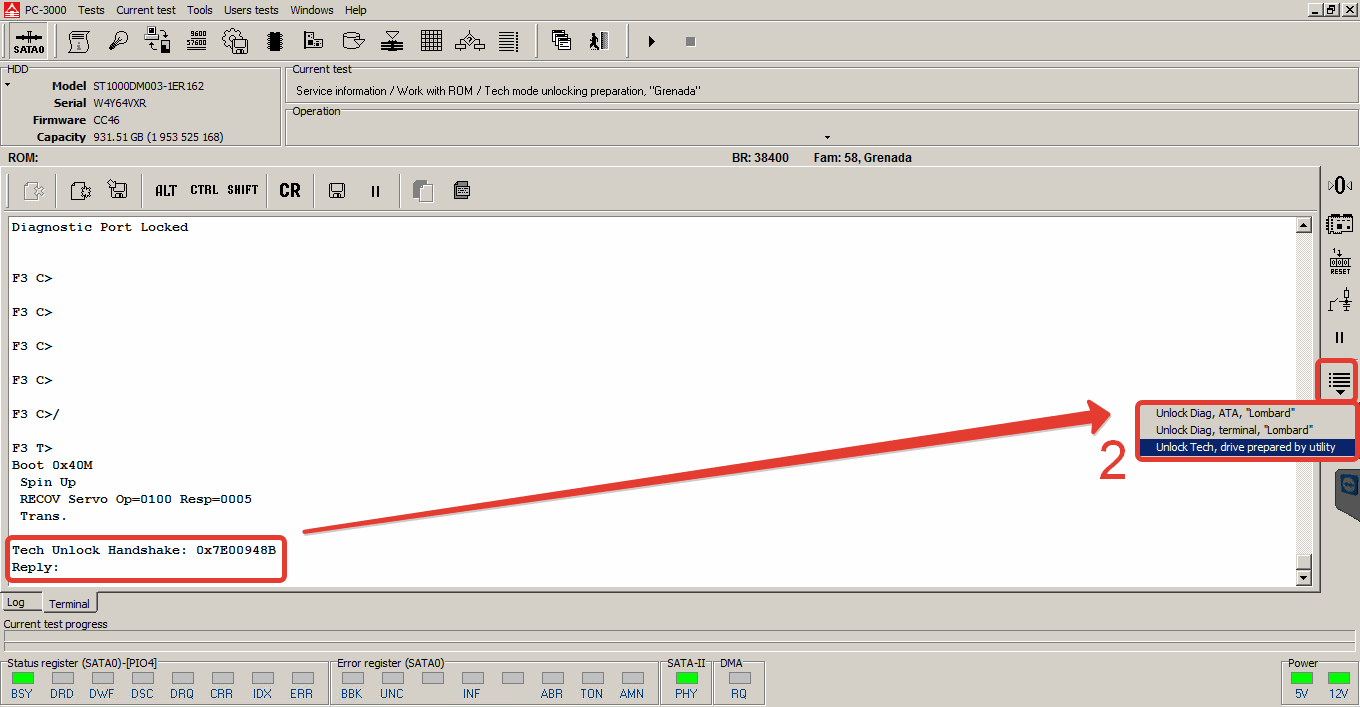 使用PC-3000 for HDD 解锁Seagate F3固件区加密的硬盘