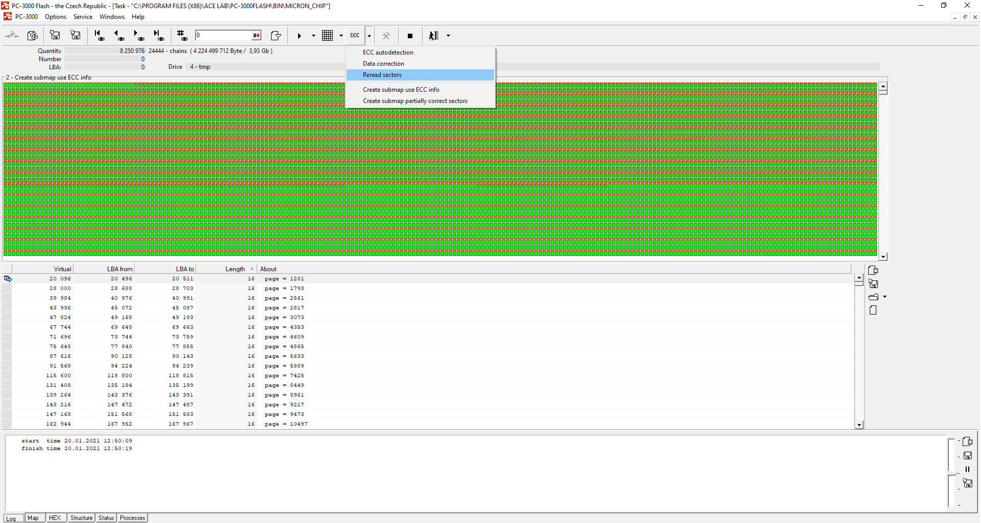 PC-3000 Flash以最大成功率从NAND闪存设备恢复数据的主要数据校正方法