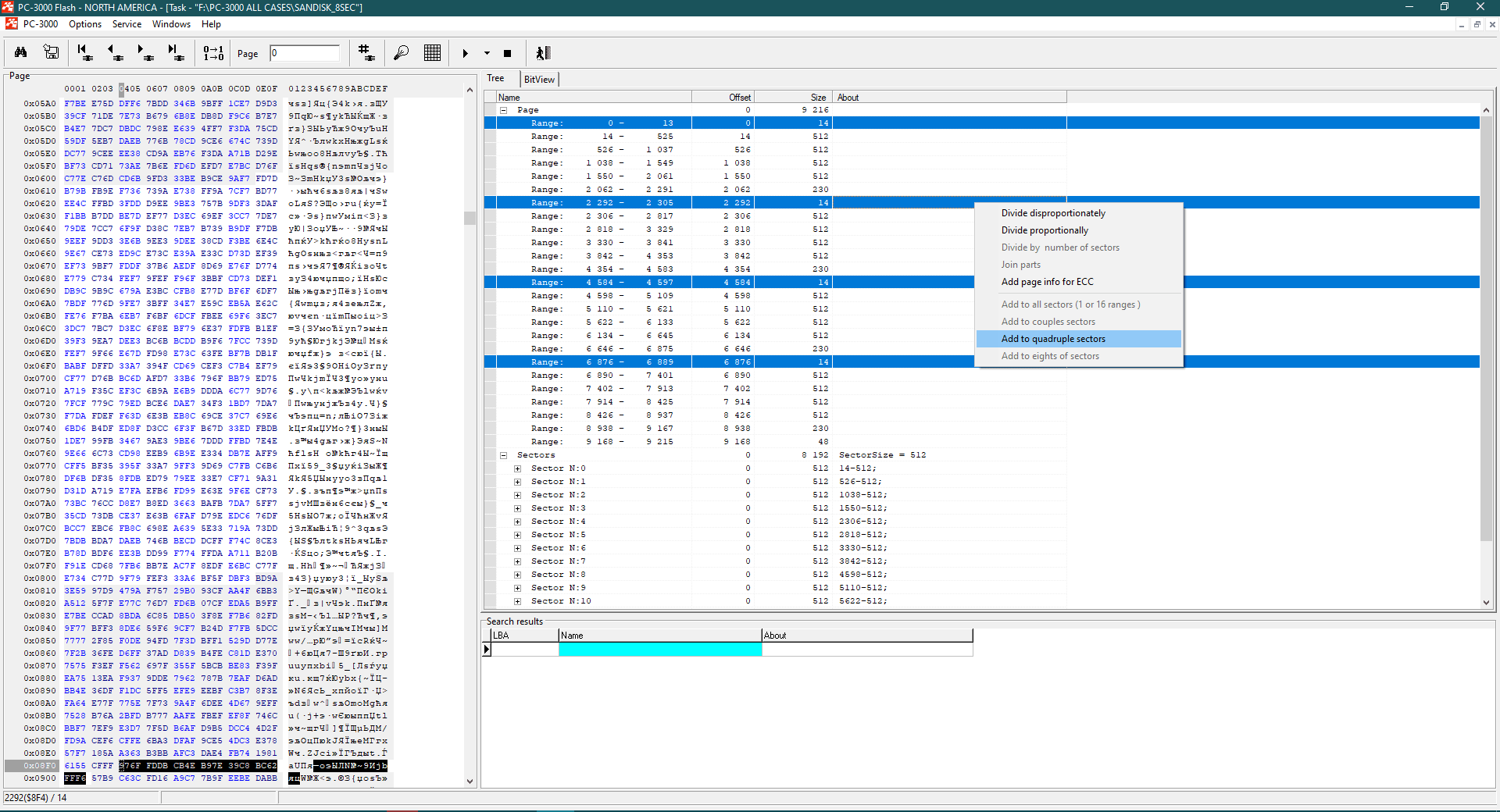 PC-3000 Flash对SanDisk 4K（8秒）的存储卡的转换器算法