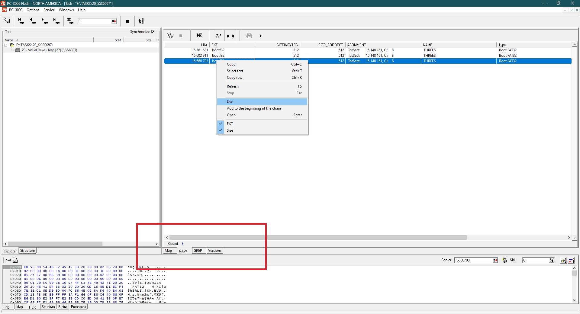 PC-3000 Flash基于文件系统的虚拟映像