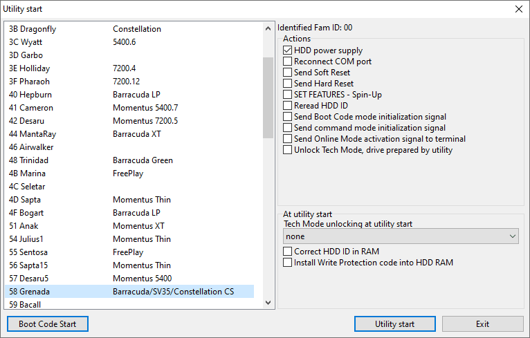 PC3000 HDD支持的硬盘系列列表(7.3.x)