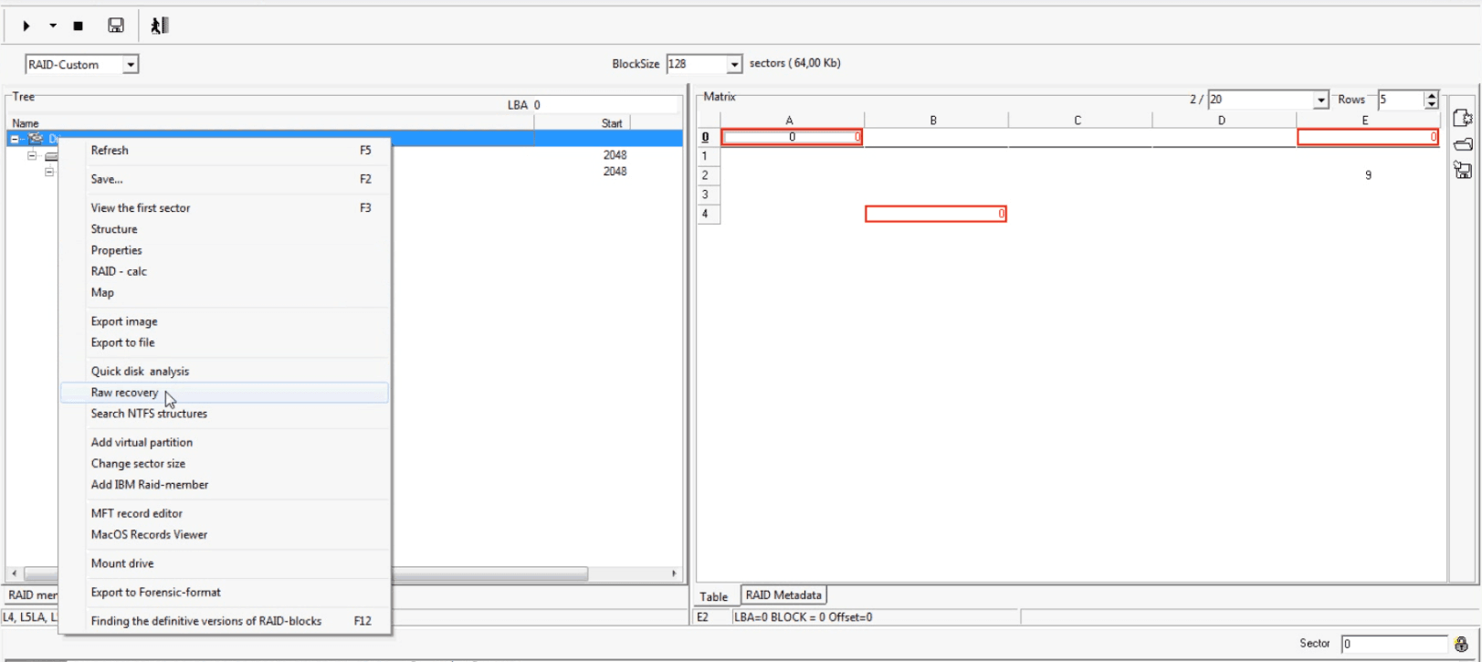 如何在PC-3000 Data Extractor RAID Edition中找到基于用户文件的RAID配置