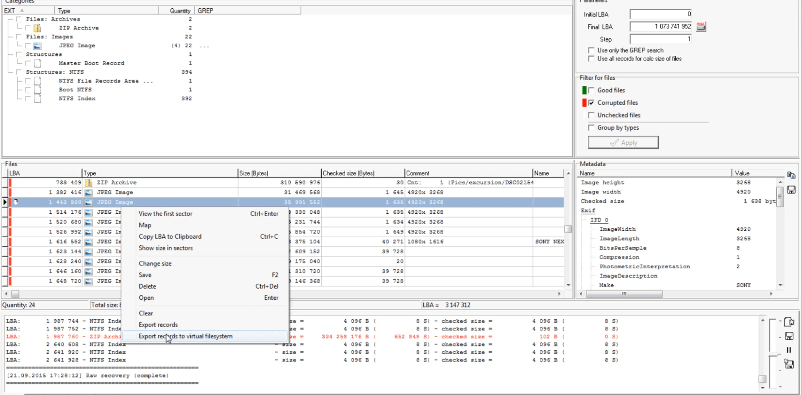 如何在PC-3000 Data Extractor RAID Edition中找到基于用户文件的RAID配置