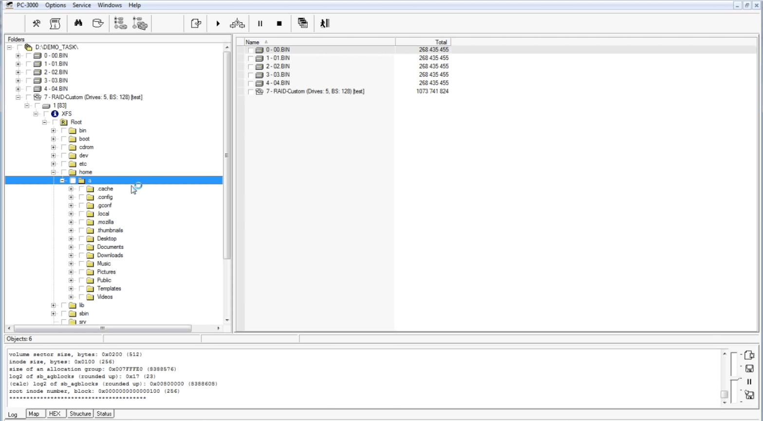 如何在PC-3000 Data Extractor RAID Edition中找到基于用户文件的RAID配置